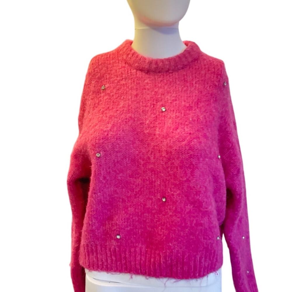 Zara Girls Size 13/14 Pink Fluffy Sweater – Soft Cozy Pullover